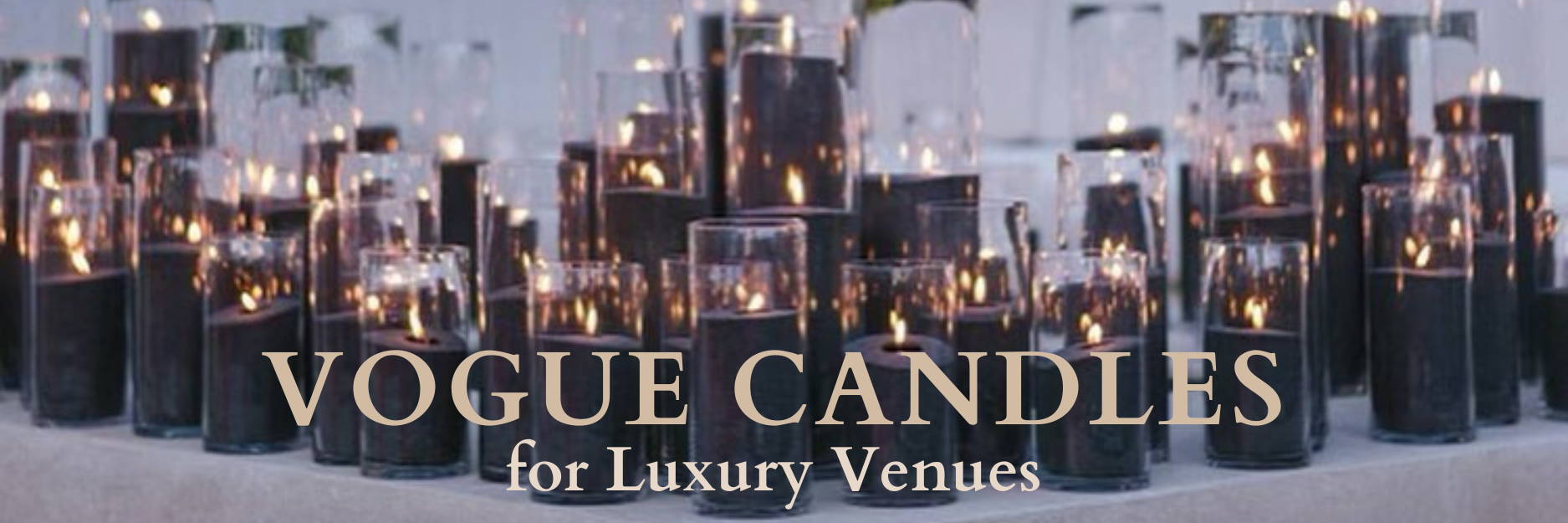 Landing Page Vogue Candles for Luxury Venues